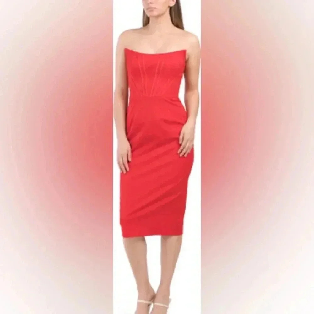 Dress the Population Removable Strap Dresss